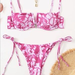 3/$33✨pink tie-dye bikini